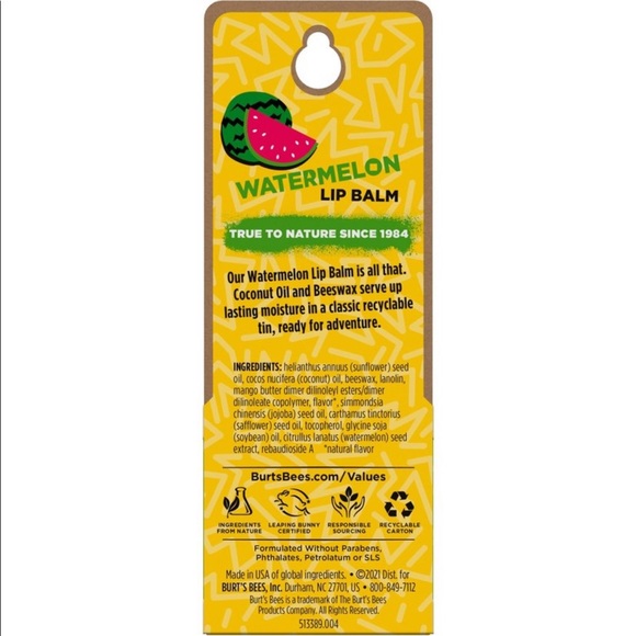 5/$25❣️Burt’s bees watermelon tin lip balm - Picture 2 of 4
